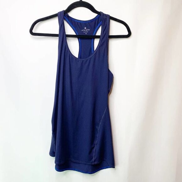 Athleta Womens Blue Sleeveless Scoop Neck Racerback Tank Top Size Small - Picture 1 of 5